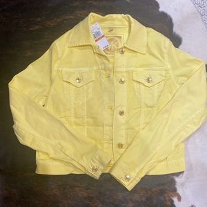 NWT Michael Kors Yellow Denim Jean Jacket